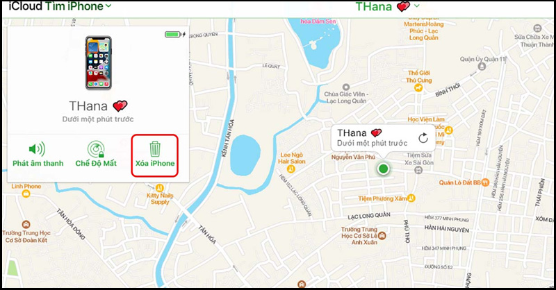 Xóa tất cả dữ liệu trên iPhone bằng Find My iPhone