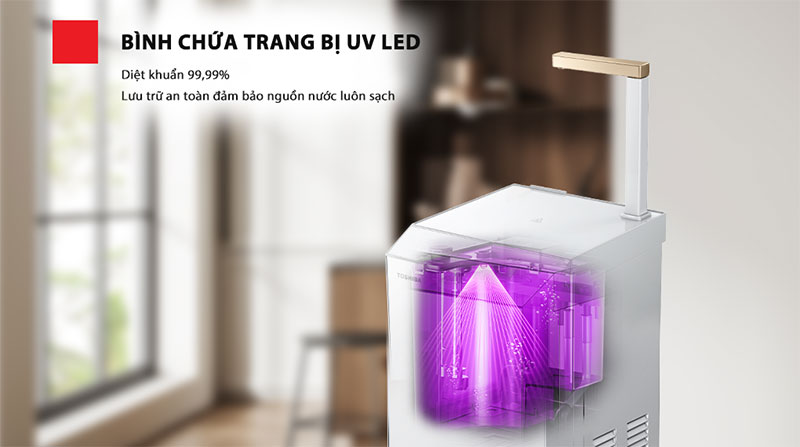 Bình chứa nước trang bị UV LED