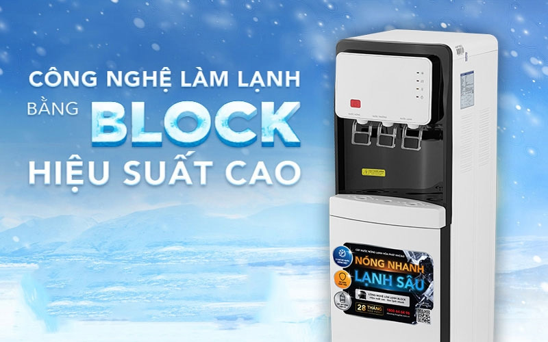 Nguyên lý hoạt động của cây nước nóng lạnh bằng công nghệ Block 