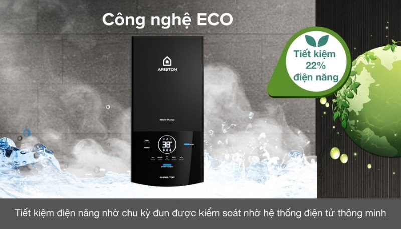 Công nghệ ECO trên máy nước nóng Ariston AURES TOP 4.5P