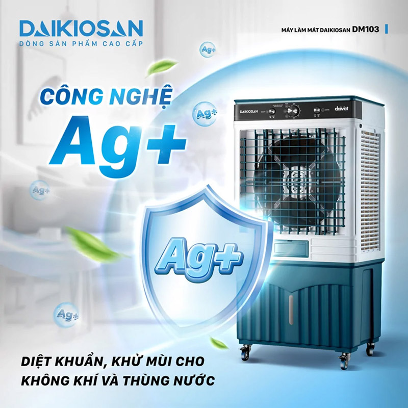 Công nghệ kháng khuẩn Ag+ của quạt điều hòa Daikiosan DM103