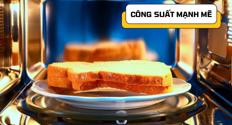 Công suất mạnh mẽ làm nóng nhanh