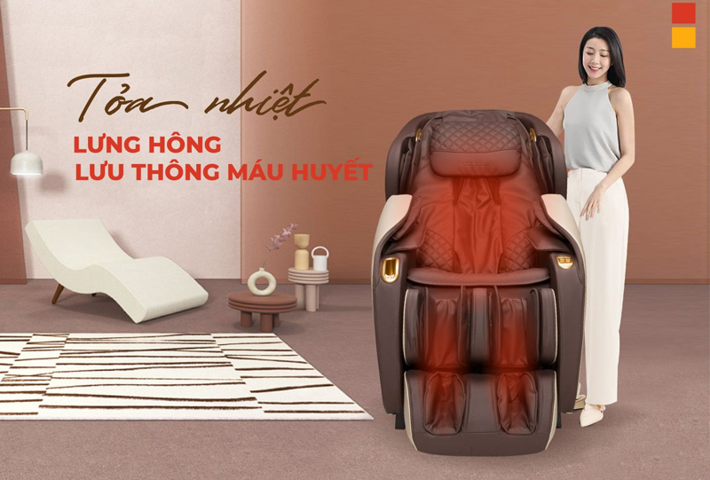 Ghế massage có tính năng nhiệt hồng ngoại