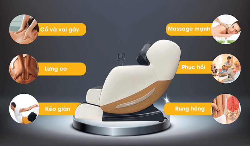 Ghế Massage Panworld PW-4219 có nhiều chức năng massage