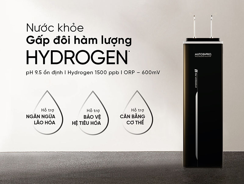Máy lọc nước Mutosi hydrogen Pro Ion kiềm MP-F081-HC2H3 tủ đứng nhỏ gọn