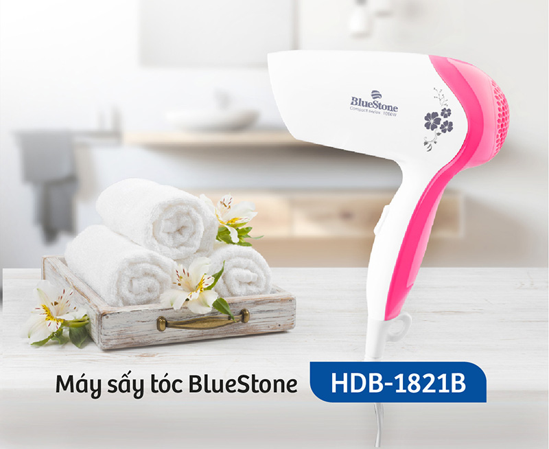 Máy sấy tóc Bluestone HDB-1821B 1000W kiểu dáng trang nhã 