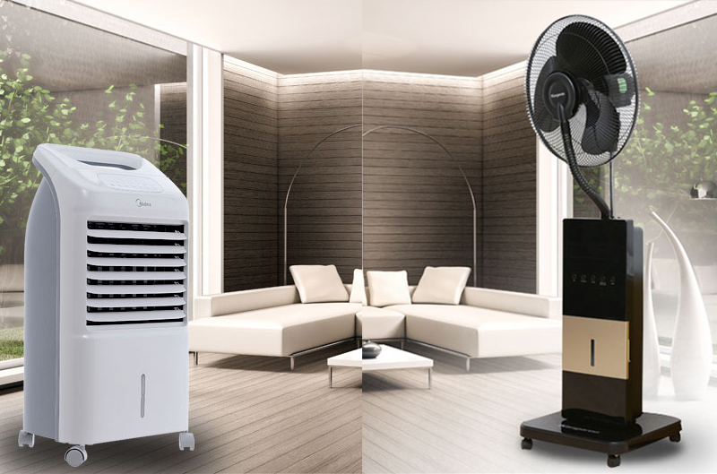 Quạt điều hòa và quạt phun sương