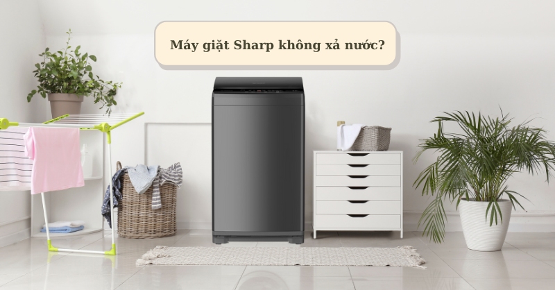 Máy giặt Sharp không xả nước? Nguyên nhân và cách khắc phục