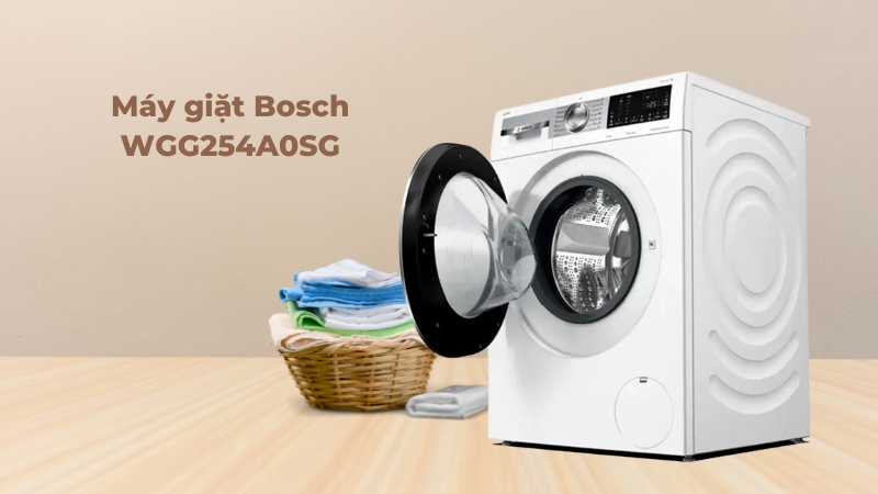 Máy Giặt Bosch 10 Kg WGG254A0SG được trang bị lồng giặt thép không gỉ có độ bền cao