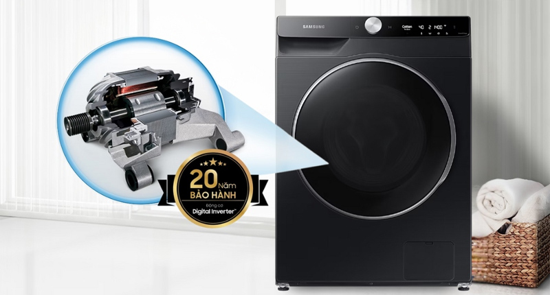 Máy giặt Samsung WW12CGP44DSBSV tiết kiệm điện năng tiêu thụ