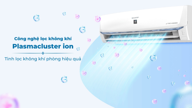 Công nghệ Plasmacluster ion tinh lọc không khí hiệu quả