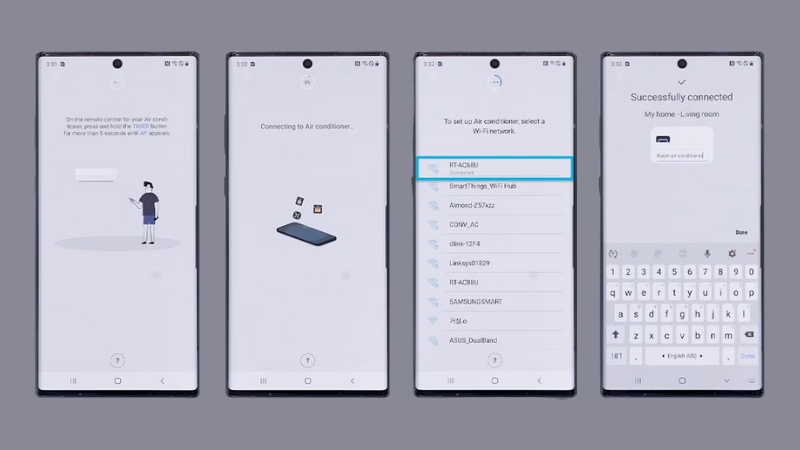 Các bước kết nối điện thoại Android với máy lạnh Samsung