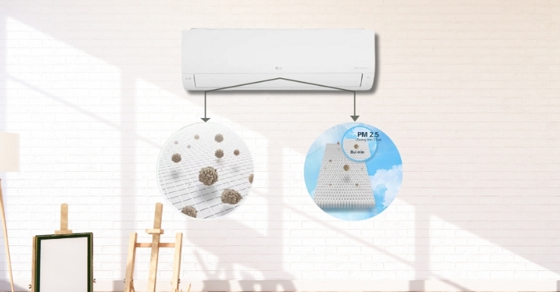 Máy lạnh LG có khả năng lọc không khí hiệu quả