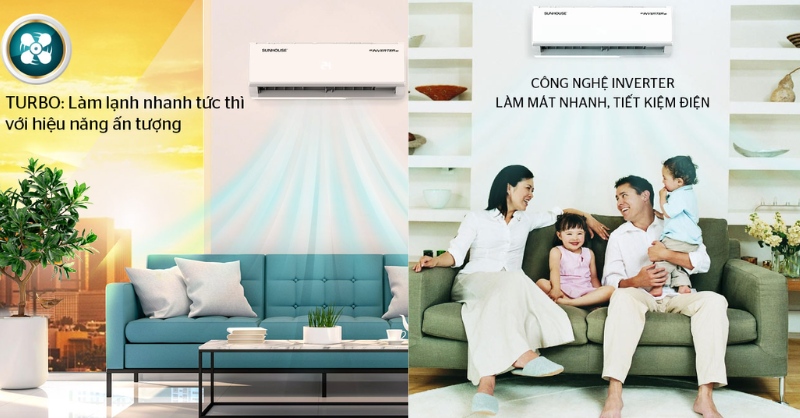 Máy Lạnh Sunhouse Inverter 1.5 HP SHR-AW12IC610