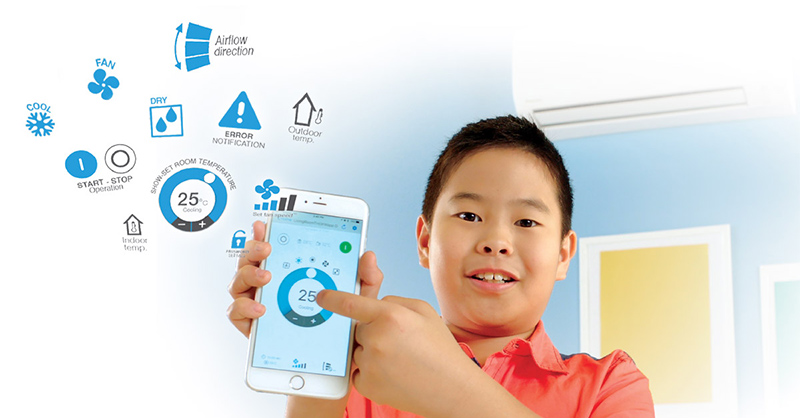 Một số dòng máy lạnh Daikin có thể điều khiển bằng Smartphone