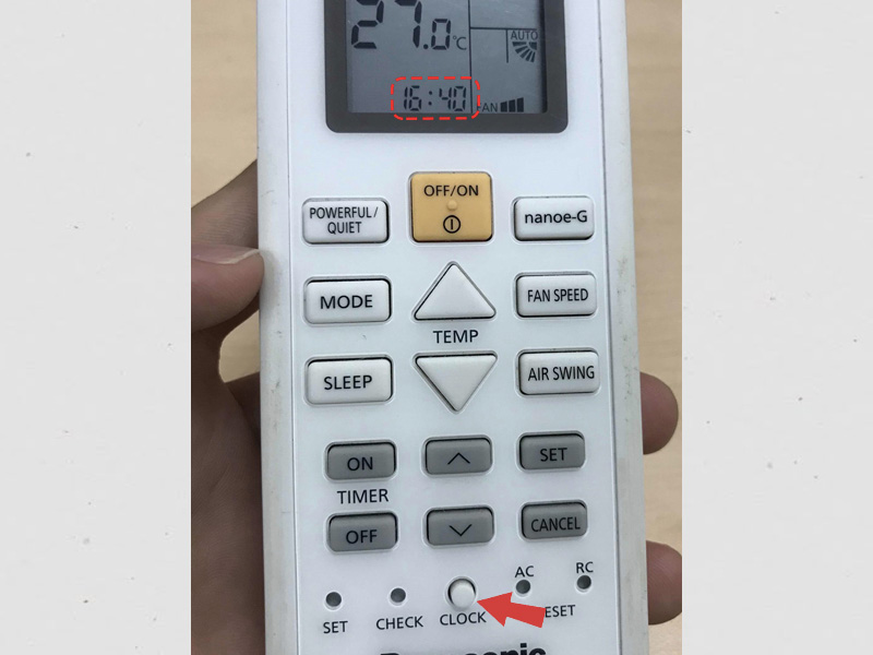 Hẹn giờ bật/tắt máy lạnh Panasonic