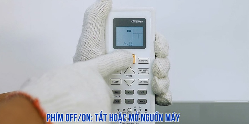 Bật/tắt máy lạnh Panasonic