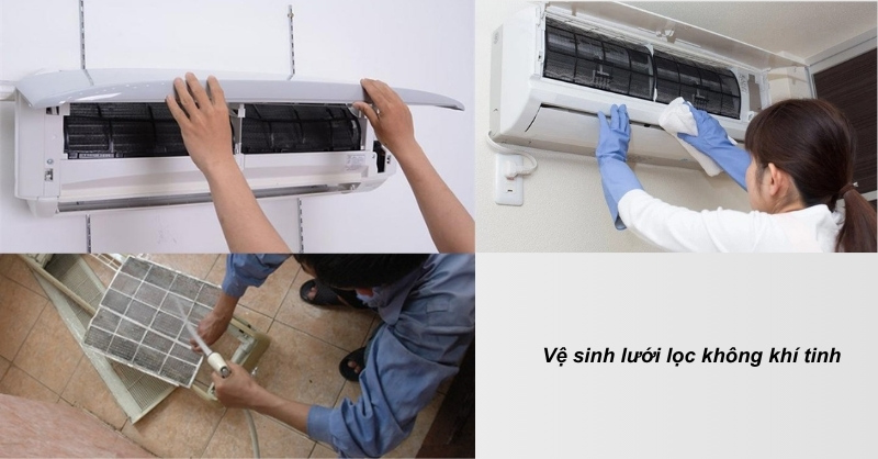 Vệ sinh lưới lọc không khí tinh