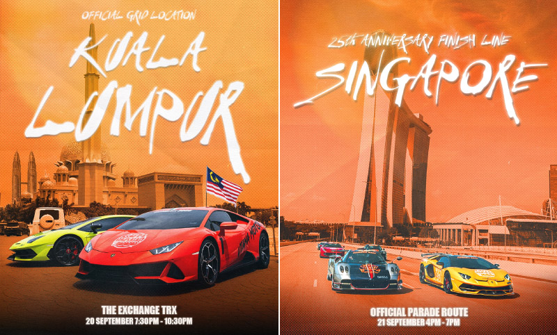 Gumball 3000 ghé qua Malaysia và kết thúc tại Singapore