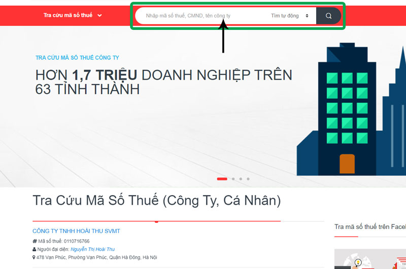 Tra cứu mã số thuế công ty trên Tra cứu Mã số thuế