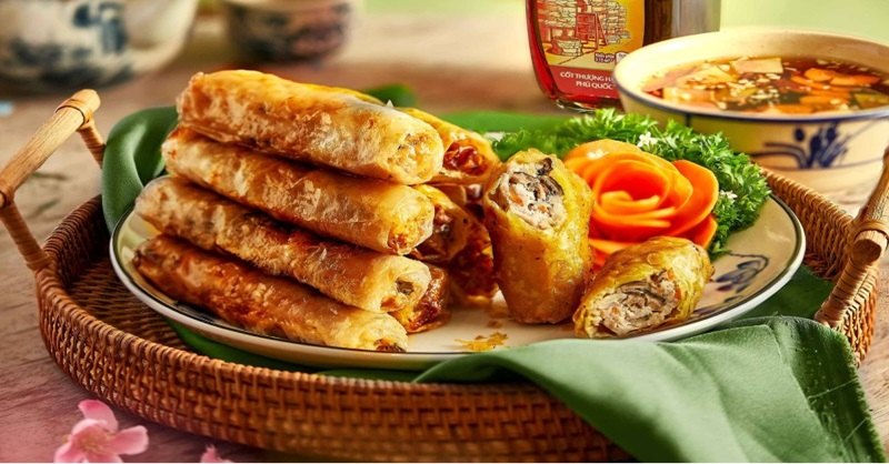 Nem rán vàng đều và giòn