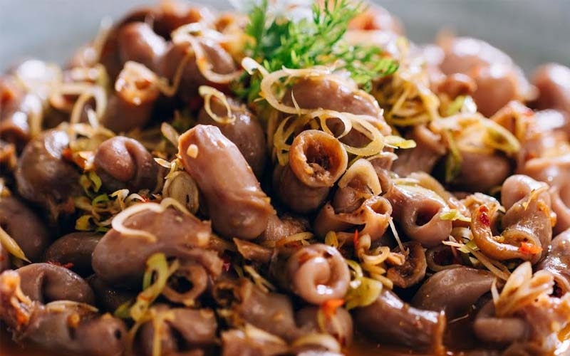 Bao tử cá basa xào sả ớt