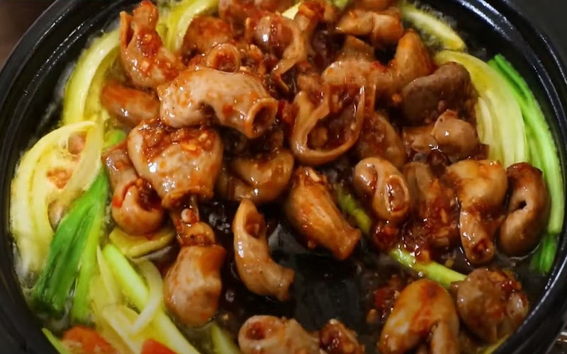 Bao tử cá basa xào sa tế