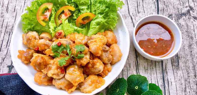 Bao tử cá basa chiên tỏi ớt