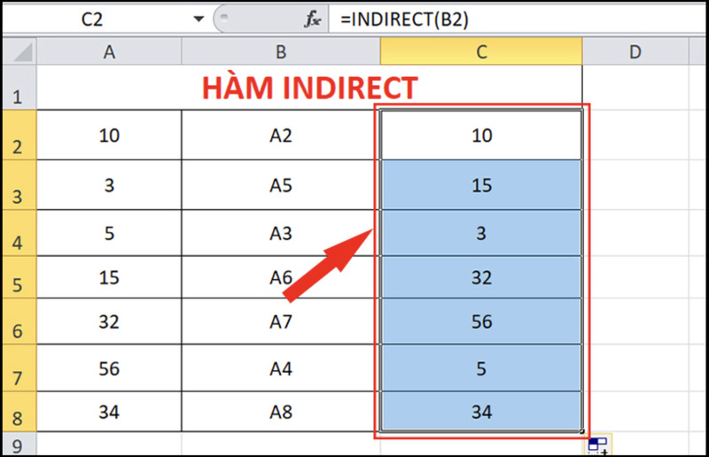 Kéo để sao chép công thức