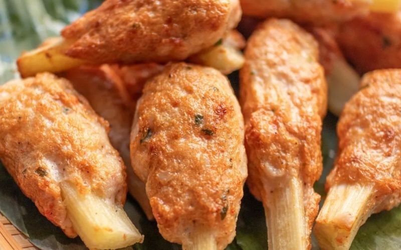 Miếng chảo tôm giòn, vàng ươm, hấp dẫn