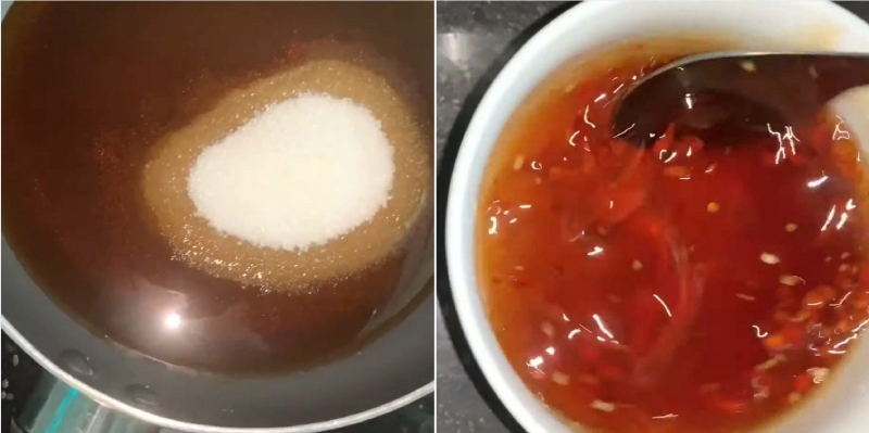 Nấu nước trộn gỏi chua ngọt