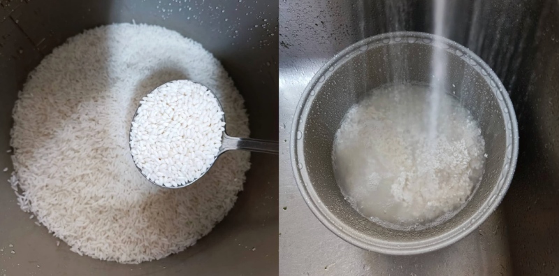 Bước vo gạo, nấu cơm