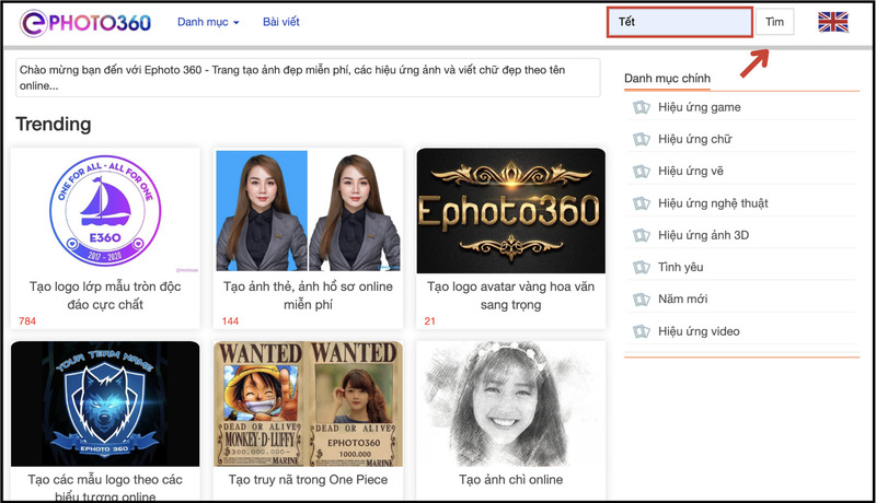 Tìm kiếm các mẫu thiệp Tết trên ephoto360