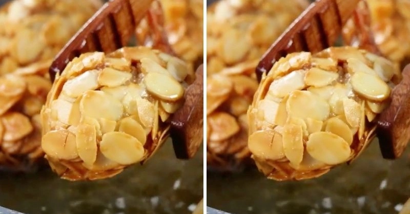 Tôm chiên hạnh nhân đẹp mắt, món ăn ngon miệng