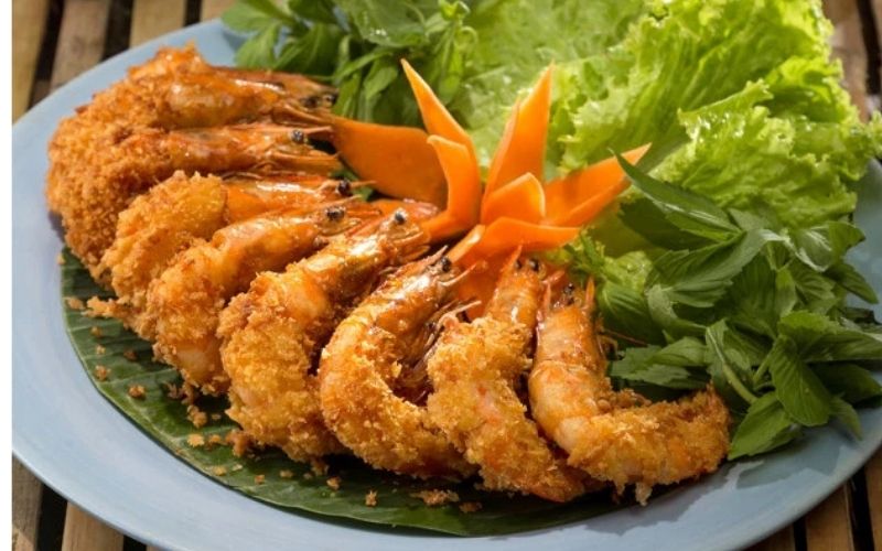 Thành phẩm món tôm chiên xù