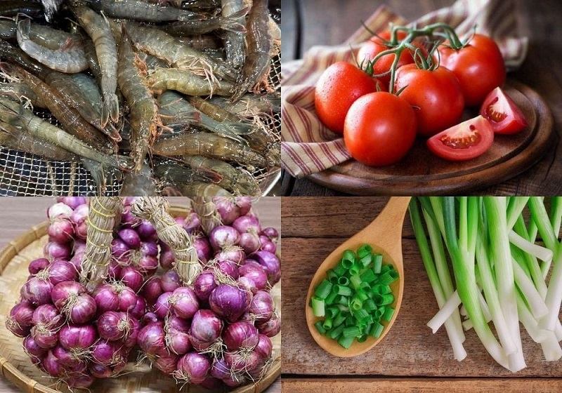 Nguyên liệu làm tôm sốt cà chua