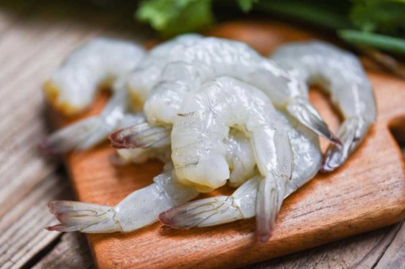Tôm sau khi được làm sạch hoàn toàn