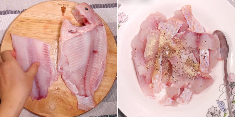 Lóc thịt cá diêu hồng