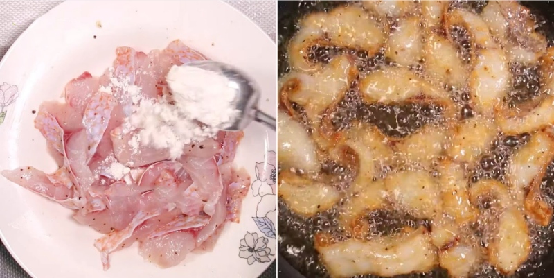 Cá diêu hồng tẩm bột và chiên giòn