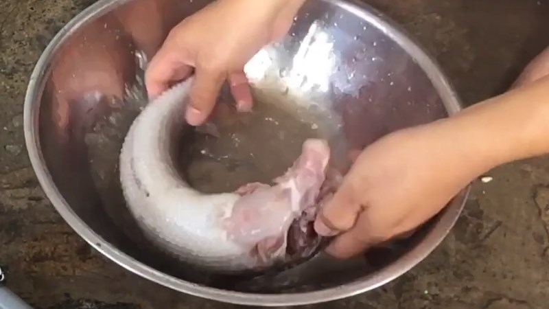 Sơ chế cá lóc tươi làm bún cá lóc Châu Đốc