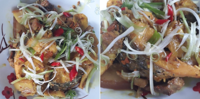 Cá chép kho riềng