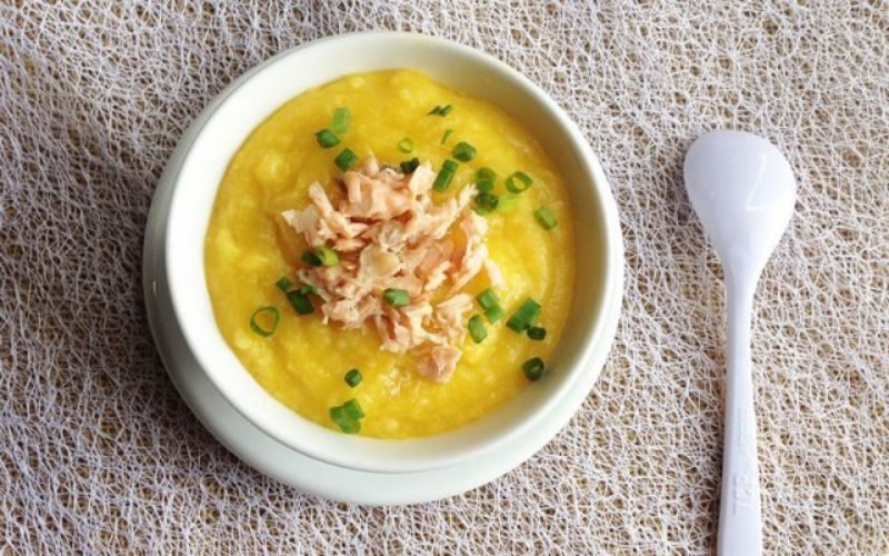 Tô cháo cá hồi hấp dẫn, đầy dinh dưỡng