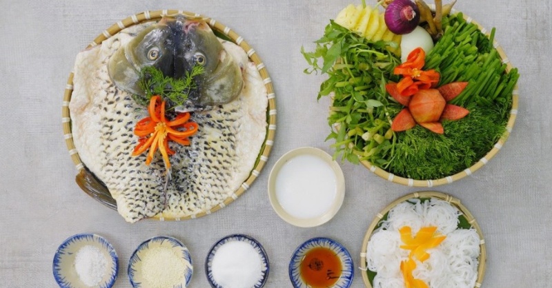 Nguyên liệu làm lẩu cá chép