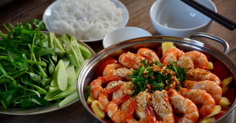 Cách nấu lẩu tôm Năm Ri Đồng Nai chuẩn vị