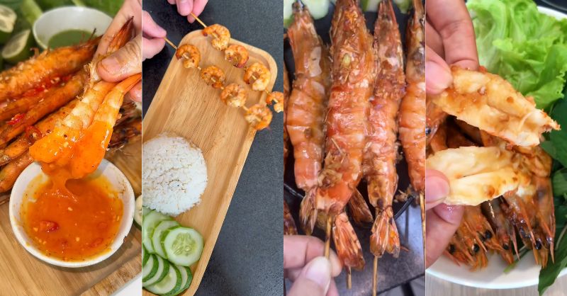 Cách nướng tôm bằng nồi chiên không dầu