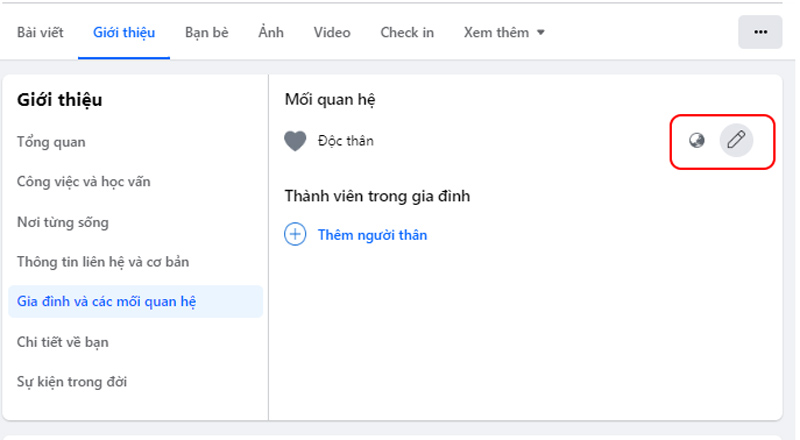 Cách thiết lập Relationship Facebook trên máy tính