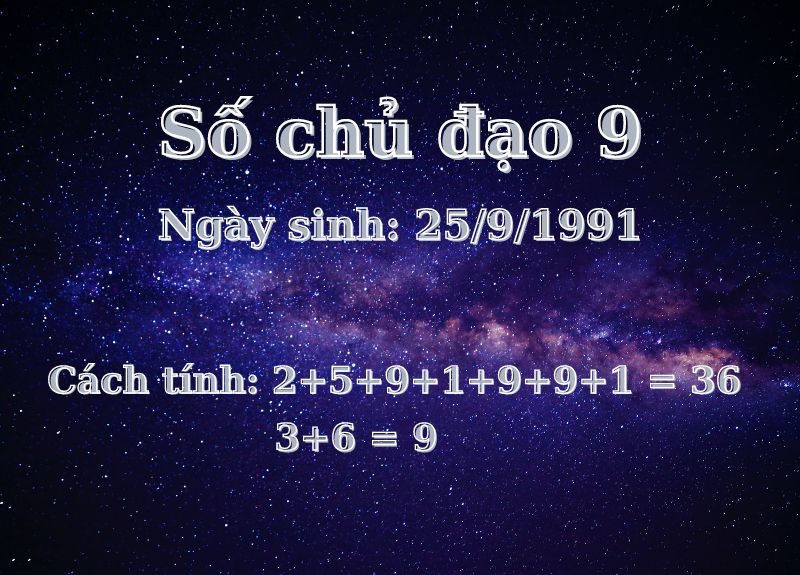 Cách tính số chủ đạo cá nhân