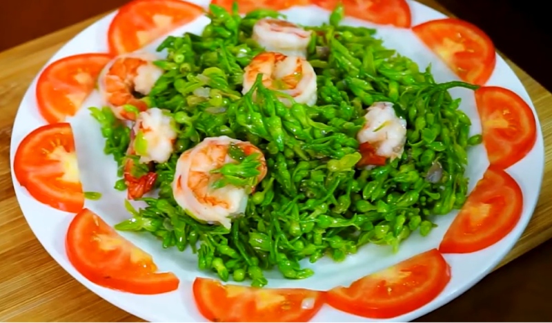 Hoa thiên lý xào tôm