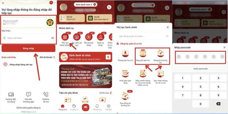 Đăng nhập ứng dụng VNeID