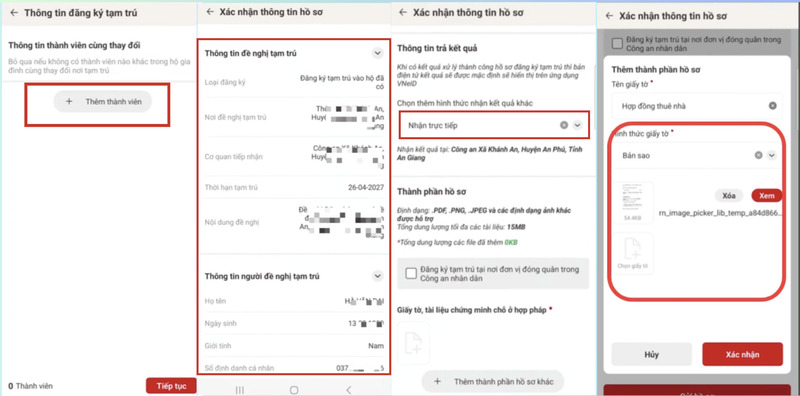 Xác nhận lại thông tin